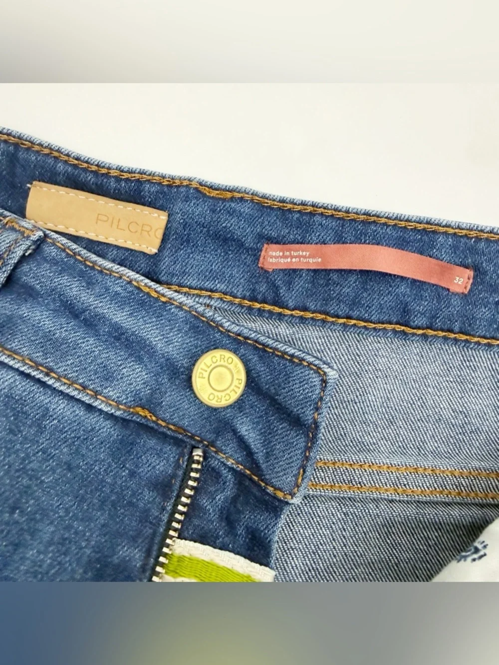 Pilcro X Anthropologie The Icon Flare Jeans Denim Medium Blue High Rise 70’s